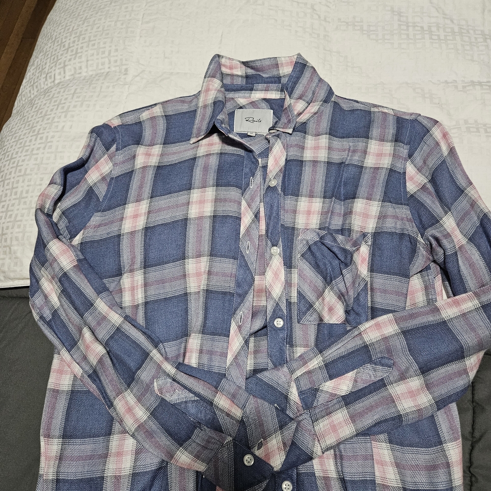 Rails Plaid Button-Down Shirt in Blue and Pink
